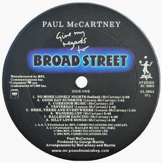 Paul McCartney - Give My Regards To Broad Street
