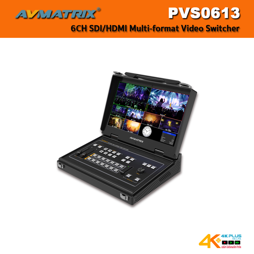 AVMatrix PVS0613 Portable 6CH SDI/HDMI Multi-format Video Switcher