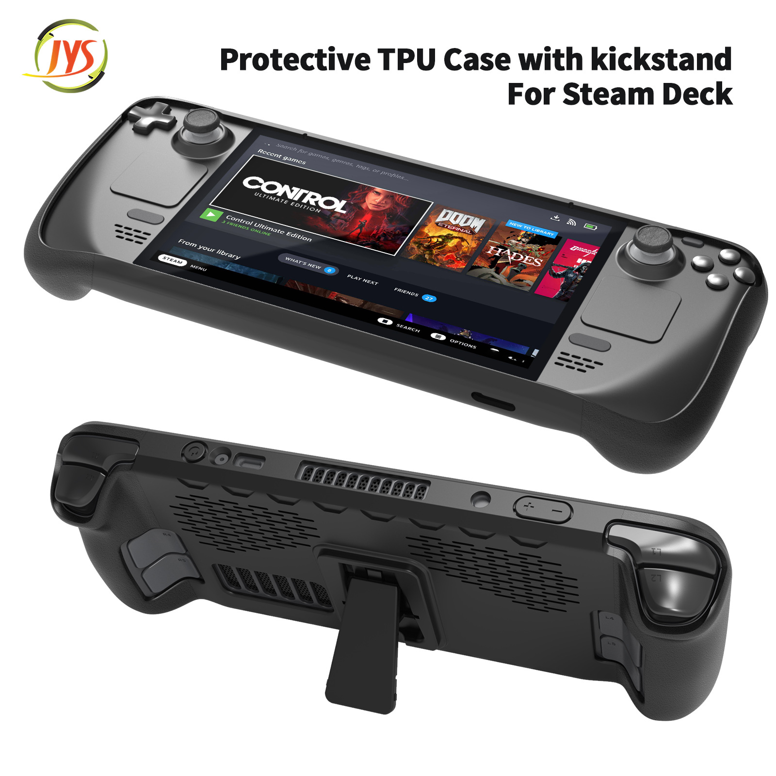JYS Steam Deck TPU Case & Sticker JYS-SD009