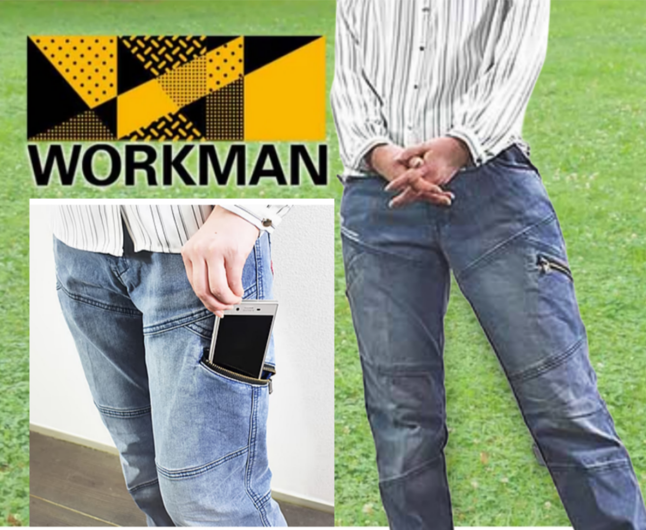 Workman BlueB denim stretch cargo pants