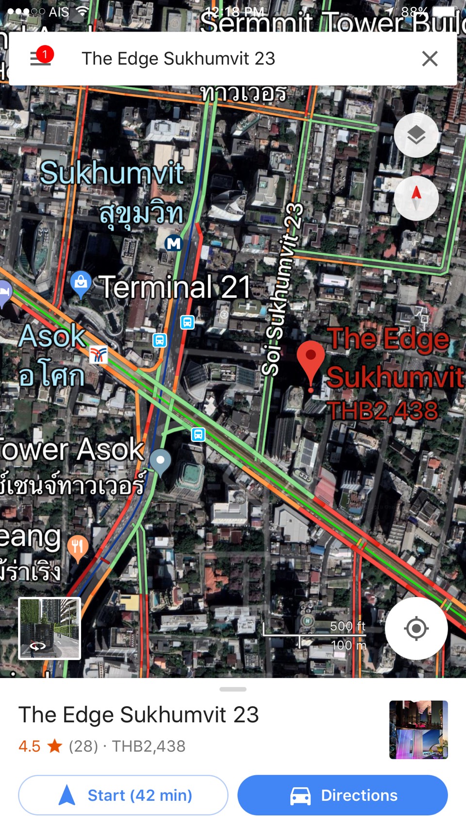 ให้เช่าคอนโด EDGE SUKHUMVIT 23 ( เอดจ์ สุขุมวิท 23 ) รายละเอียดดังนี้ 1 ห้องนอน 1 ห้องน้ำ ห้อง 010513