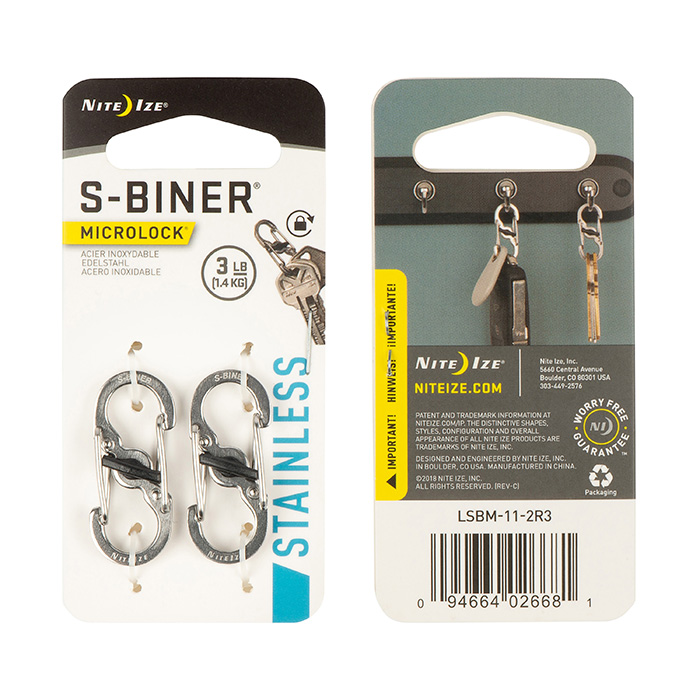 พวงกุญแจเอนกประสงค์ NITEIZE S-BINER Micro lock 3lb (1.36Kg)
