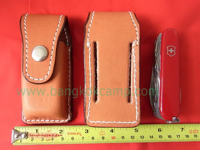 ซองหนังแท้ ใส่ Victorinox รุ่น SwissChamp (สีน้ำตาล)