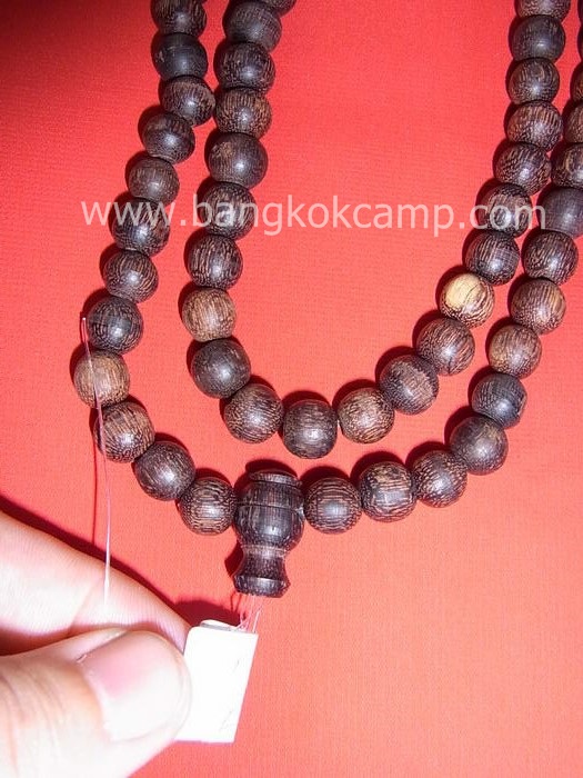 ไม้มงคลหายาก... ประคำ(ไม้แก่นมะขาม) ลายสวย ขนาด10มิล.ยาว18.5นิ้ว ...ไม้แก่นมะขามแท้ทุกเม็ด (CN009)