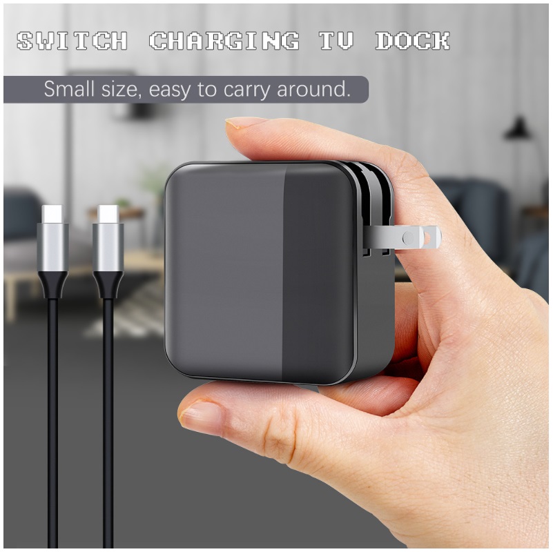 AC Adapter & TV Dock Function 2in1 แปลงสวิชเล่นบนทีวีแบบพกพา