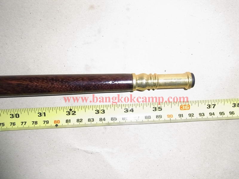 ไม้มงคลหายาก... ไม้ตะพด(ไม้แก่นมะขาม) หัว+ท้ายทองเหลือง ลายไม้สวย