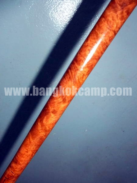 ไม้หายาก... ไม้ตะพด(ไม้ปุ่มประดู่, ปมประดู่) ลายสวยมาก หัวไม้ทรงลูกจันทร์ ปลายทองเหลือง