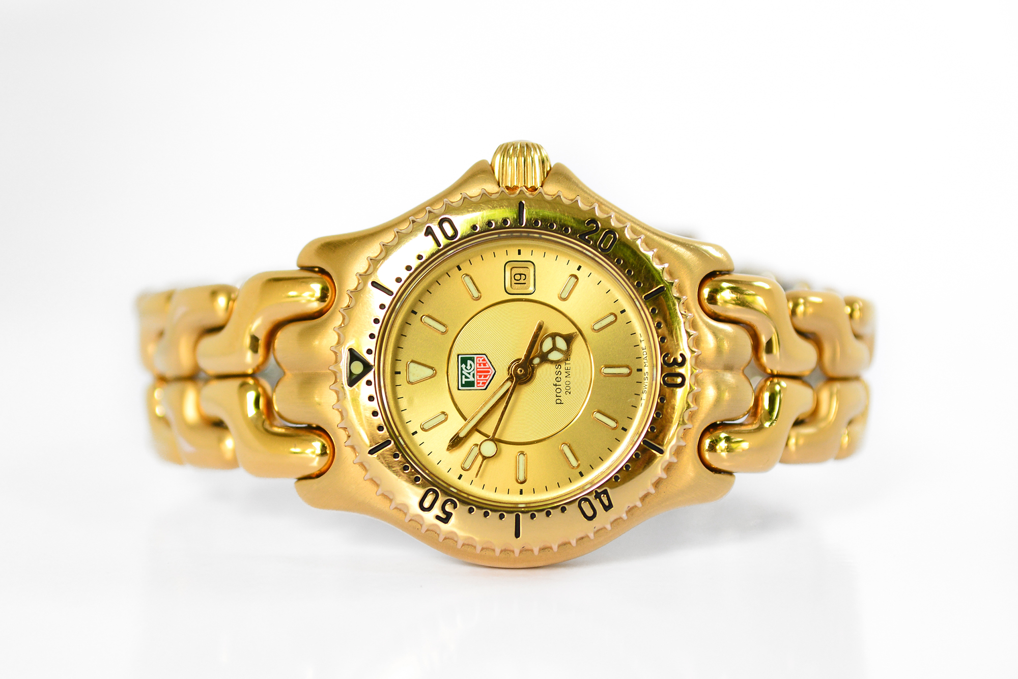 Tag Heuer Lady size หน้า 2 ชั้น ก้างปลา หน้าทอง เรือนทอง (Sold)