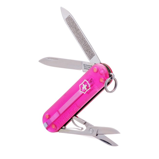 Victorinox Classic SD, Pink Transparent Handles (0.6203.T5) ชมพูใส