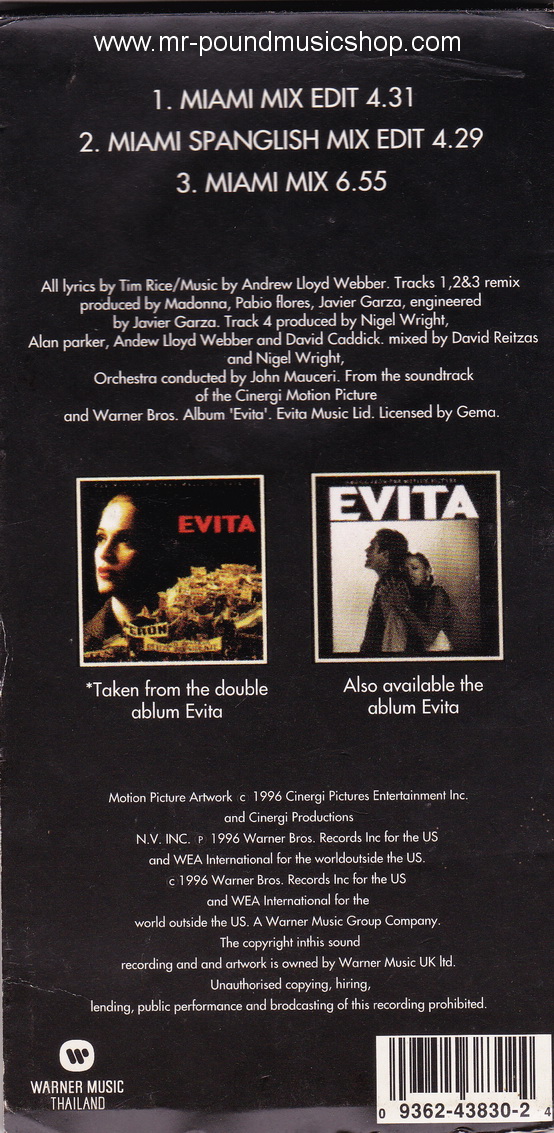 Madonna - Don't Cry For Me Argentina (From OST. Evita)