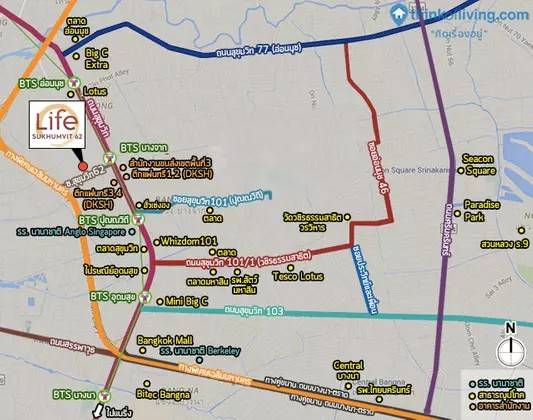 ให้เช่าคอนโด Life Sukhumvit 62 (ไลฟ์ สุขุมวิท 62) ห้องใหม่แกะกล่อง.ใกล้ BTS บางจาก ห้องสตูดิโอ