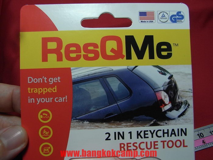 ResQme USA กระแทกกระจก, ตัดสาย Belt, เป็นพวงกุญแจ ในอันเดียว