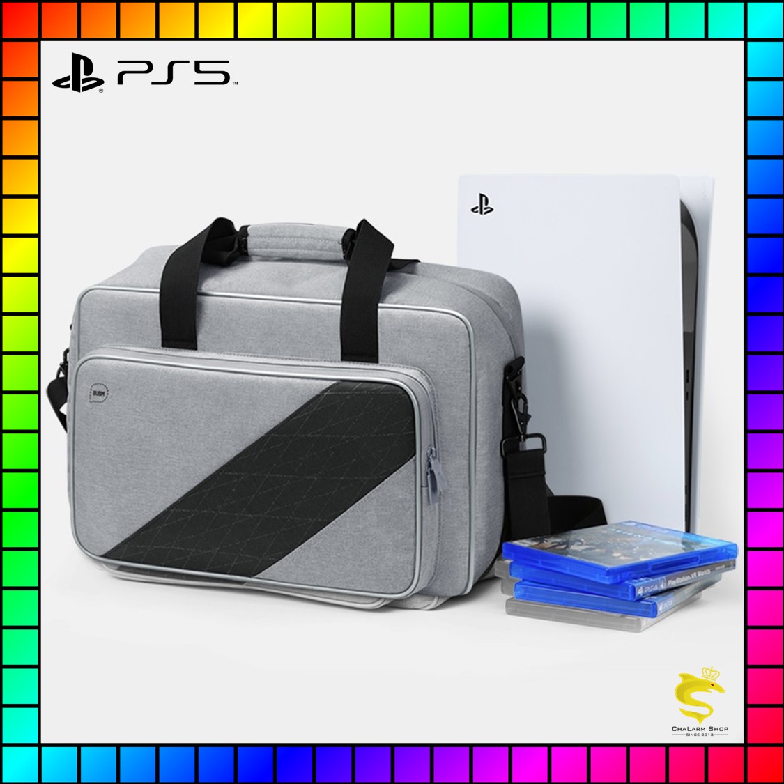 กระเป๋าเป้สะพานข้างเดินทางสำหรับเครื่องเกม PS5 ทุกรุ่น
