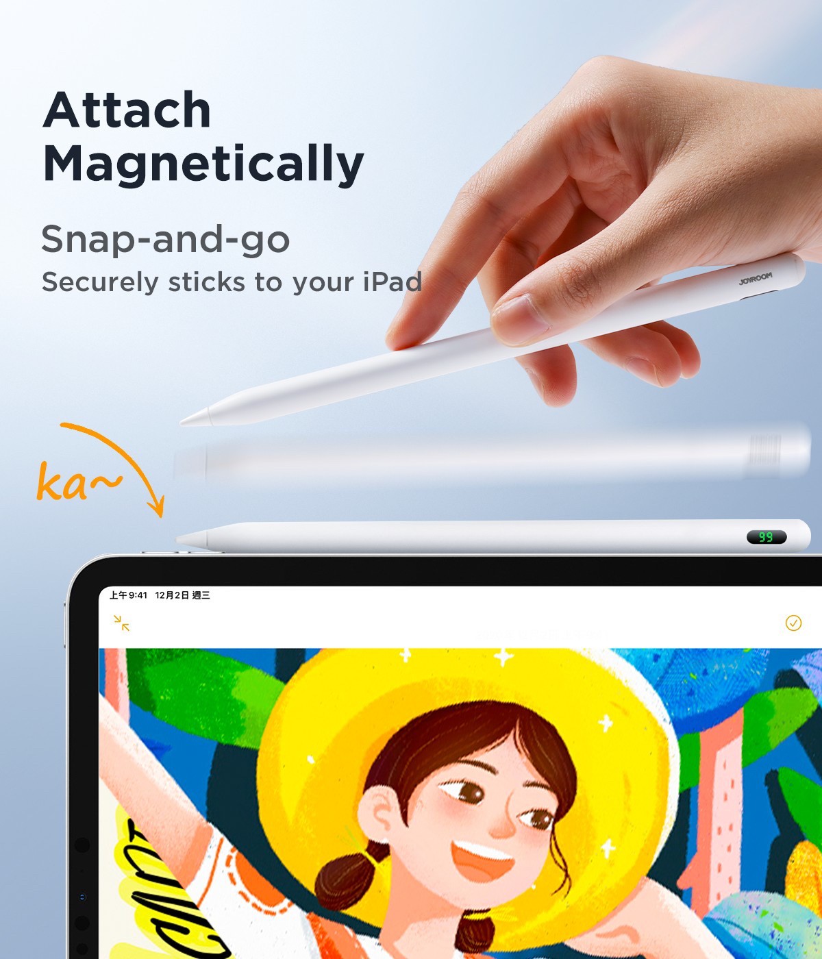 JOYROOM JR-X11W Active Capacitive Pen - ปากกาเขียนหน้าจอแบบใช้แบตเตอรี่ Smartphone , Tablet
