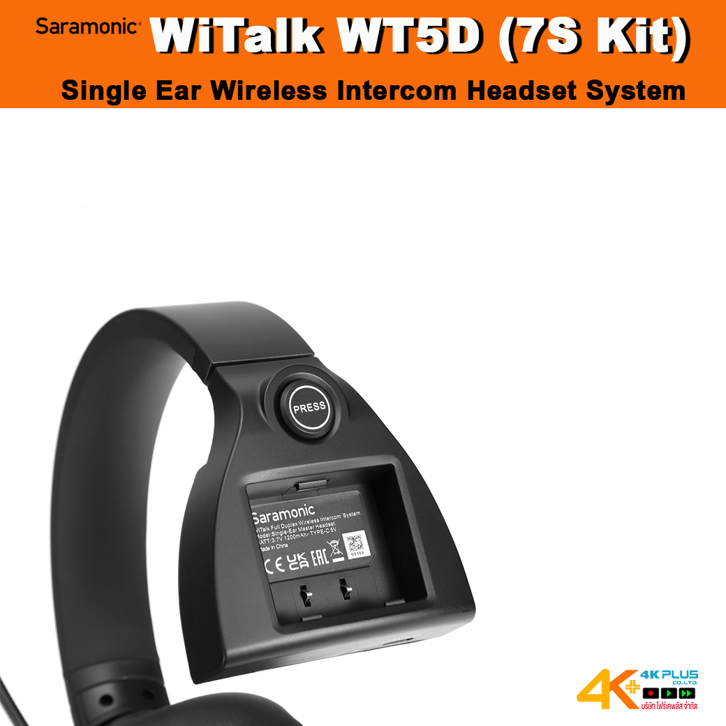 Saramonic WiTalk WT5D (7S Kit) Single Ear Wireless Intercom Headset System