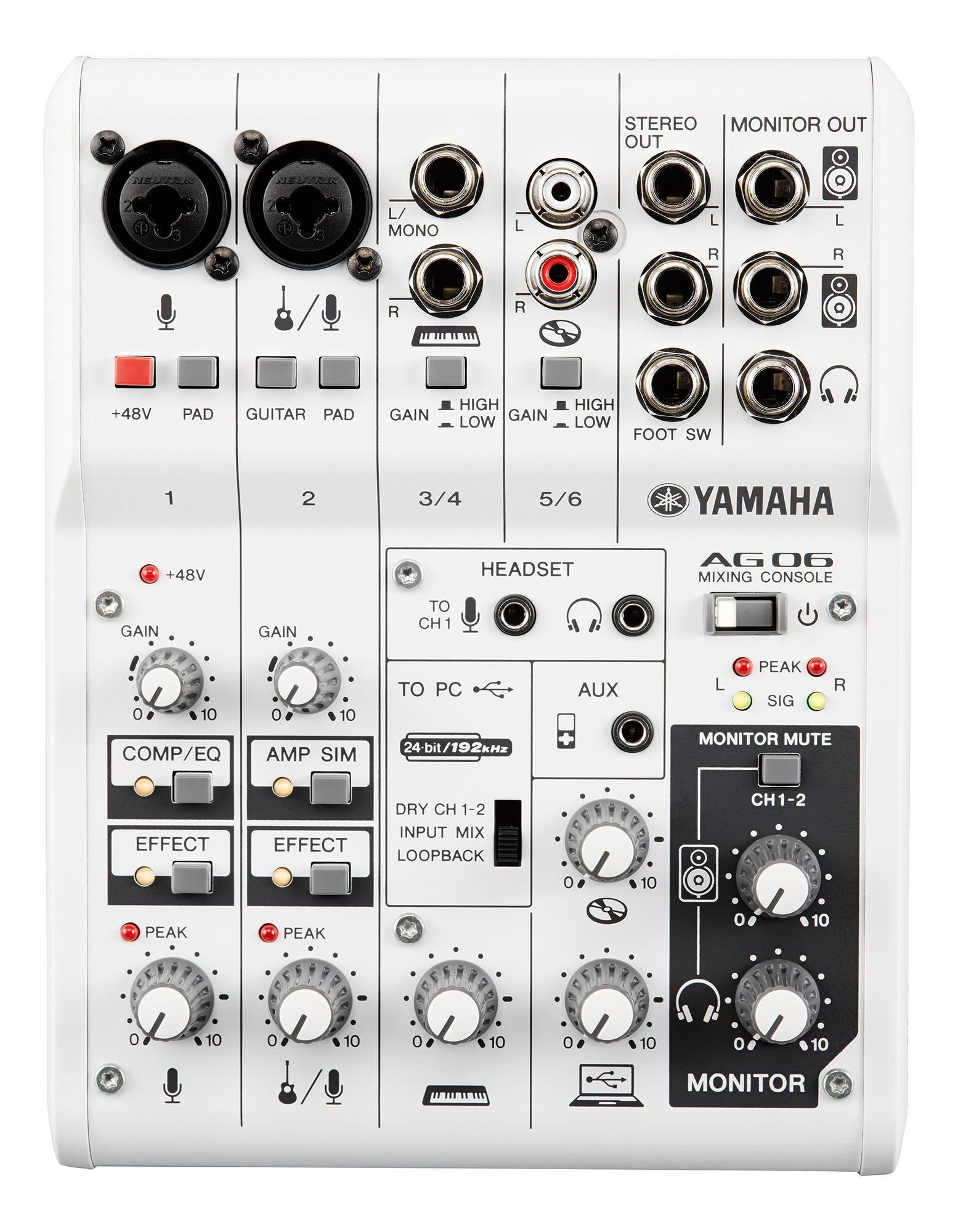 YAMAHA AG06 Multipurpose 6-channel mixer with USB audio interface *** สินค้าตกรุ่นแล้ว