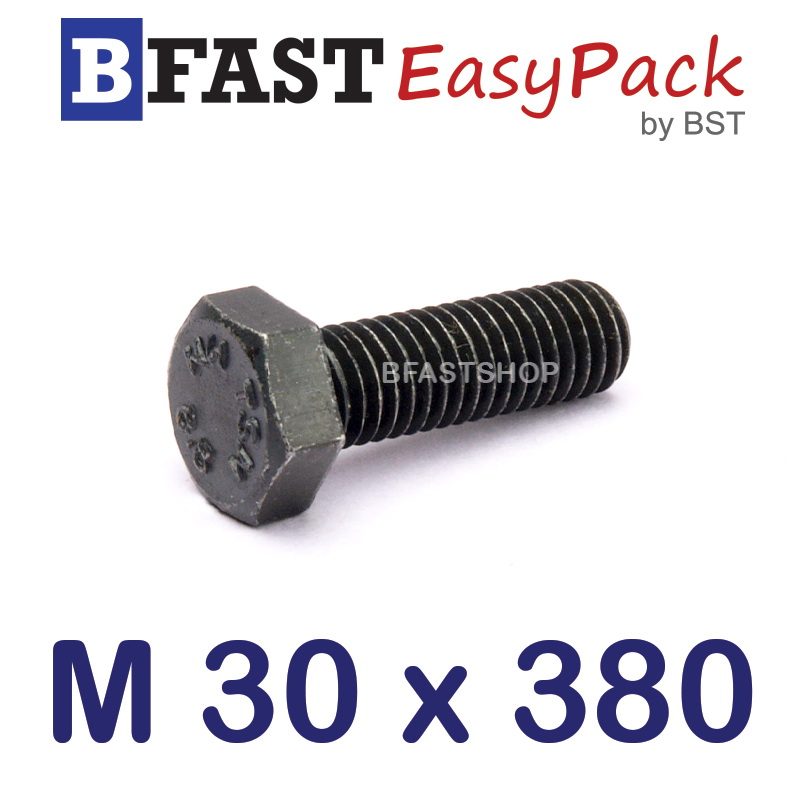 สกรูมิลดำ M30 x 380 *เกลียวครึ่ง*