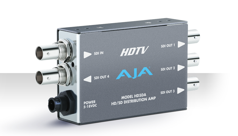 AJA HD5DA - 1x4 HD-SDI/SDI serial digital distribution amplifier