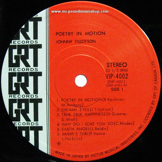 Johnny Tillotson - Best / Poetry In Motion