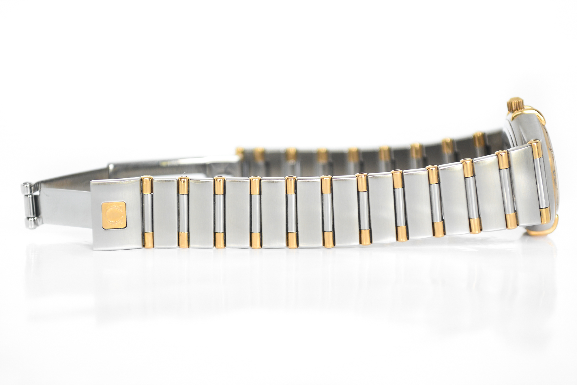 Omega Constellation Mini Lady สองกษัตริย์ 18K หน้ามุกขาว