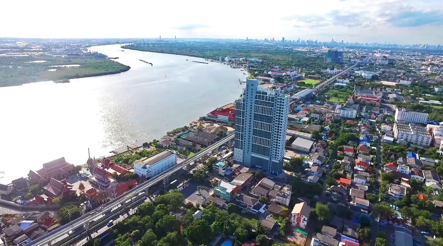 ขายคอนโด Knightsbridge Sky River Ocean (ไนท์บริดจ์ สกาย ริเวอร์ โอเชี่ยน) 1 ห้องนอน วิวโค้งแม่น้ำ