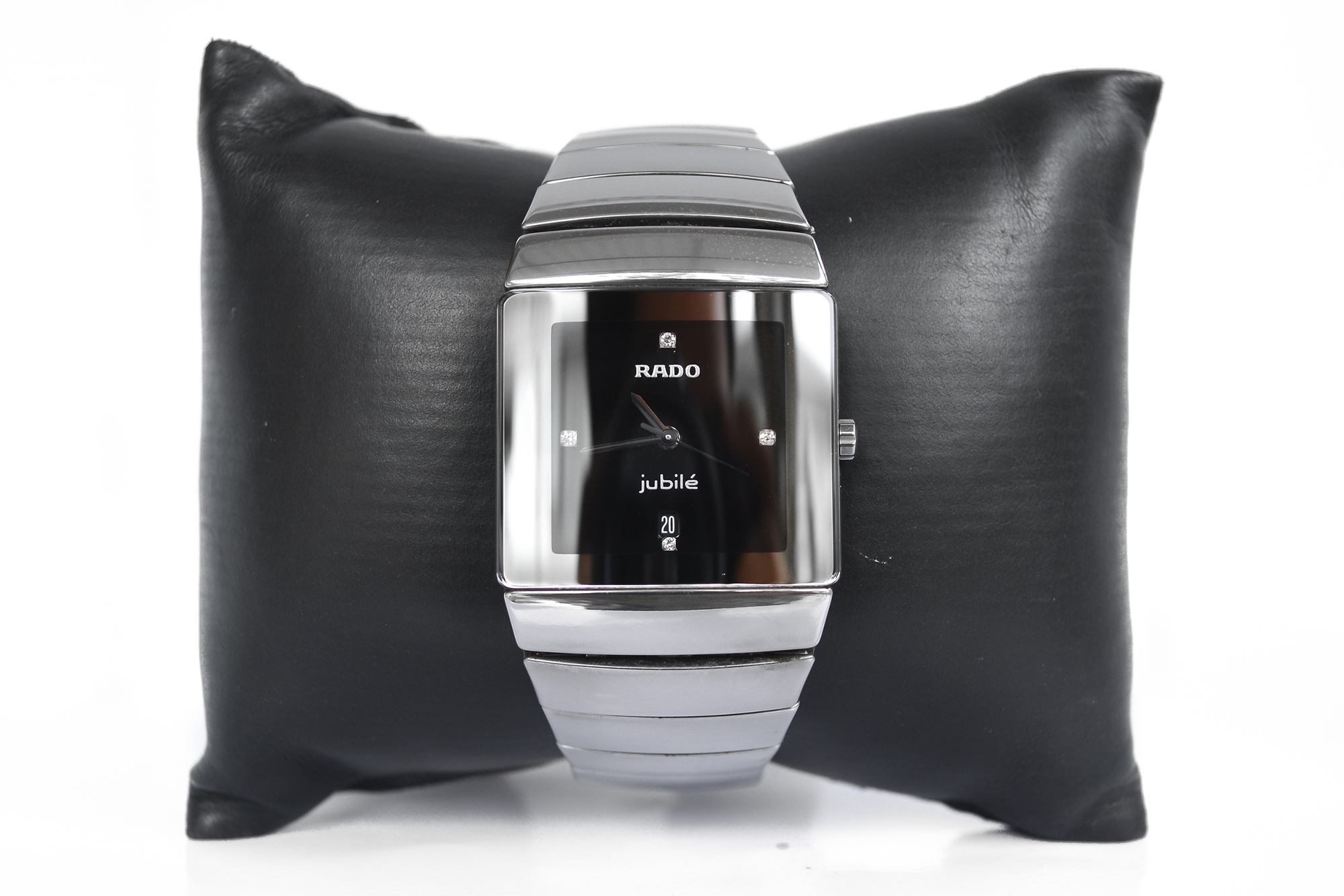 Rado Jubile Ceramic ฝังเพชร 4เม็ด หน้าดำ (Sold)