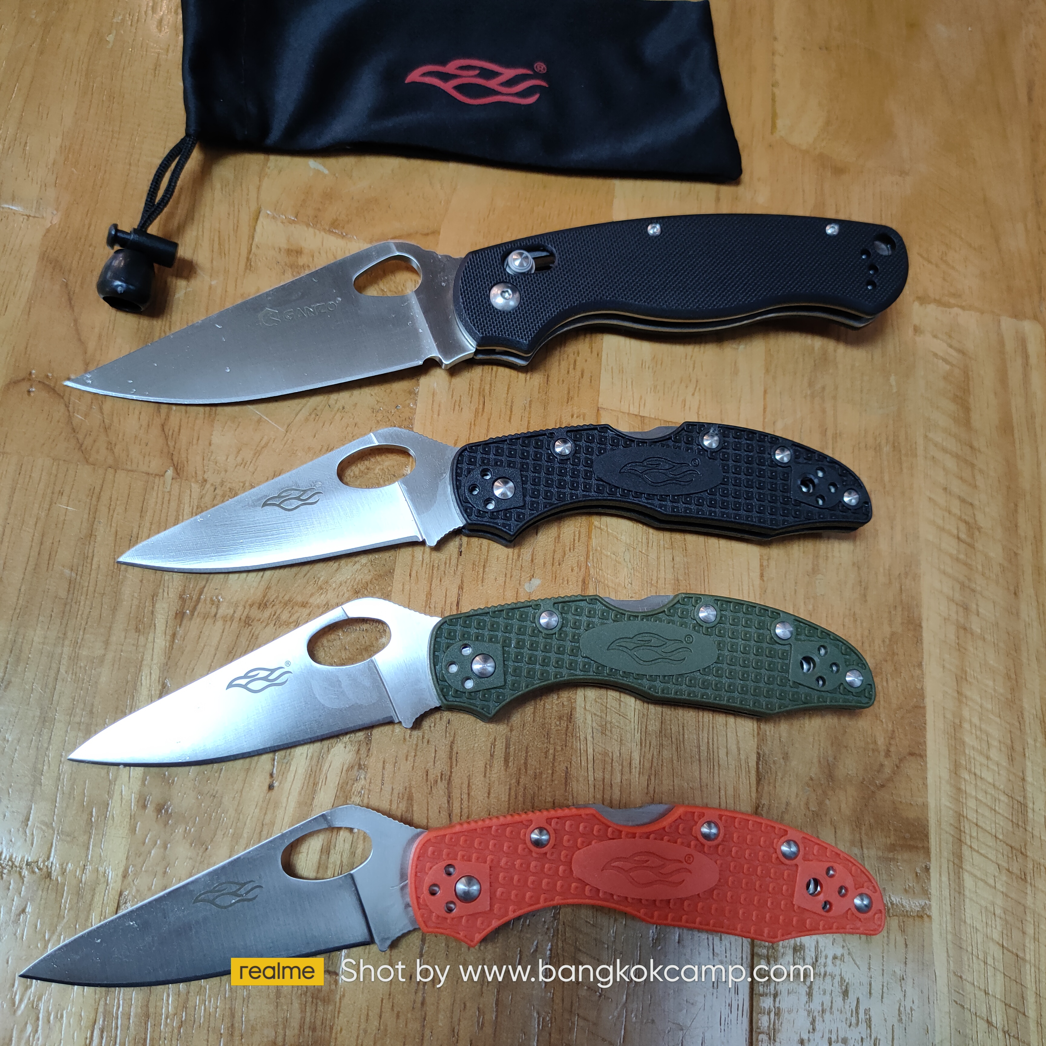 มีดพับ Ganzo กานโซ่ รุ่น F759M / 440C Steel / ของแท้ 100% (สีเขียว / Green)