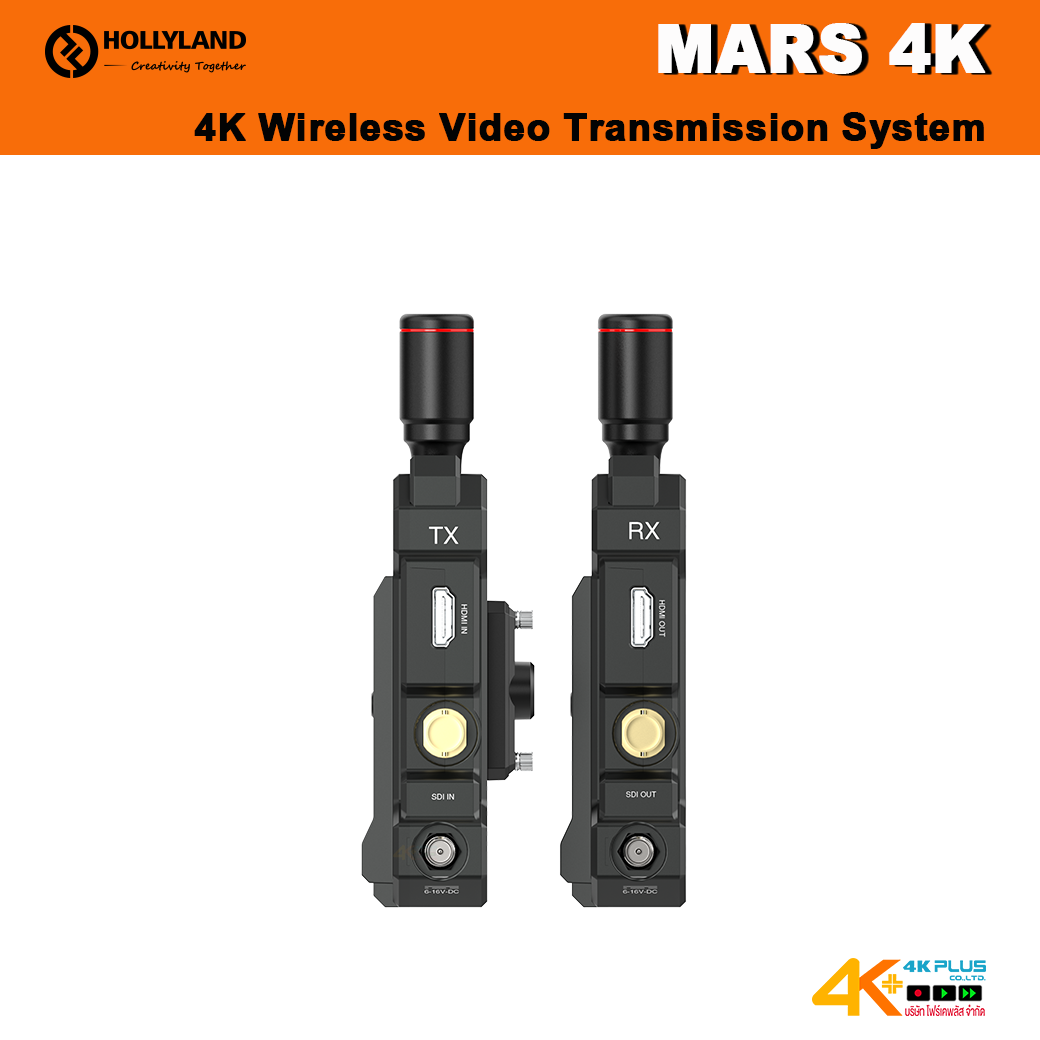 Hollyland Mars 4K Sistema Di Trasmissione Video Wireless – Trasmettitore E Ricevitore 4K Con Mars M1 Monitor, Per Set Cinematografici