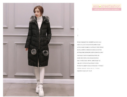 เสื้อกันหนาวฮู้ดดี้ ทรงยาว แต่งเฟอร์ฟู งานเกรดดีเหมือนแบบ อุ่นมาก หิมะก็เอาอยู่ (ถอดขนถอดฮู้ดได้)