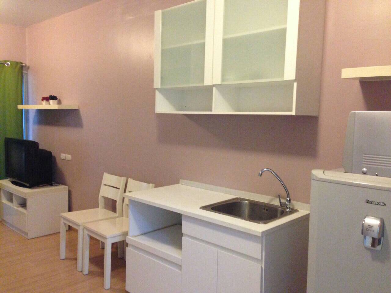 ขาย / เช่าคอนโดa space & a space I.D. Asoke-Ratchada 1 ห้องนอน 1 ห้องนอน ชั้น 1 ติดสวนมีระเบียงนั่งเล่น