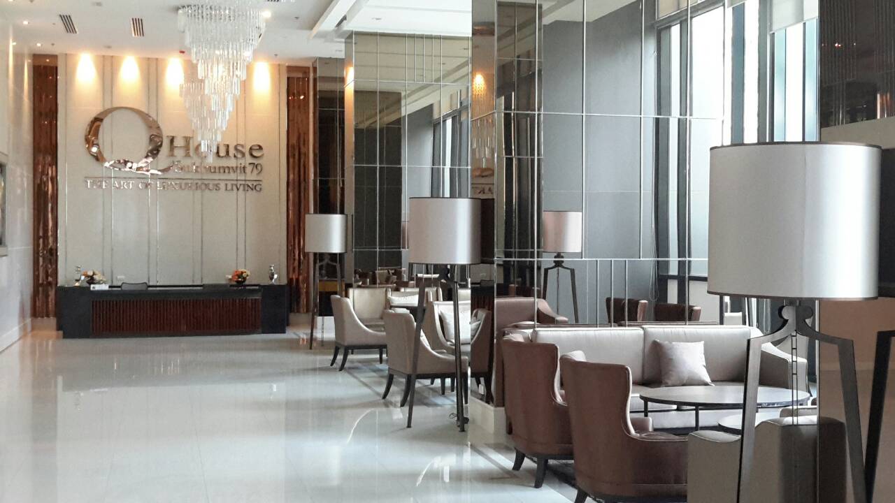 Q.House Condo Sukhumvit 79 1 ห้องนอน พื้นที่ 30 ตร.ม ชั้น 27 ให้เช่า 19000 ต่อเดือน คอนโดริม ถ. สุขุมวิท ตรงข้ามโลตัสอ่อนนุชปาก ซอย79 ห่าง 100ม. จาก BTS อ่อน