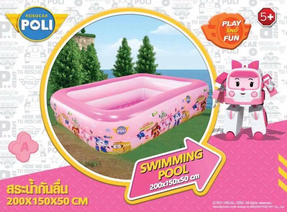 สระน้ำ Robocar Poli โรโบคาร์ โพลี่ (สระน้ำ2เมตร+กันลื่น(ลิขสิทธิ์แท้ poli)