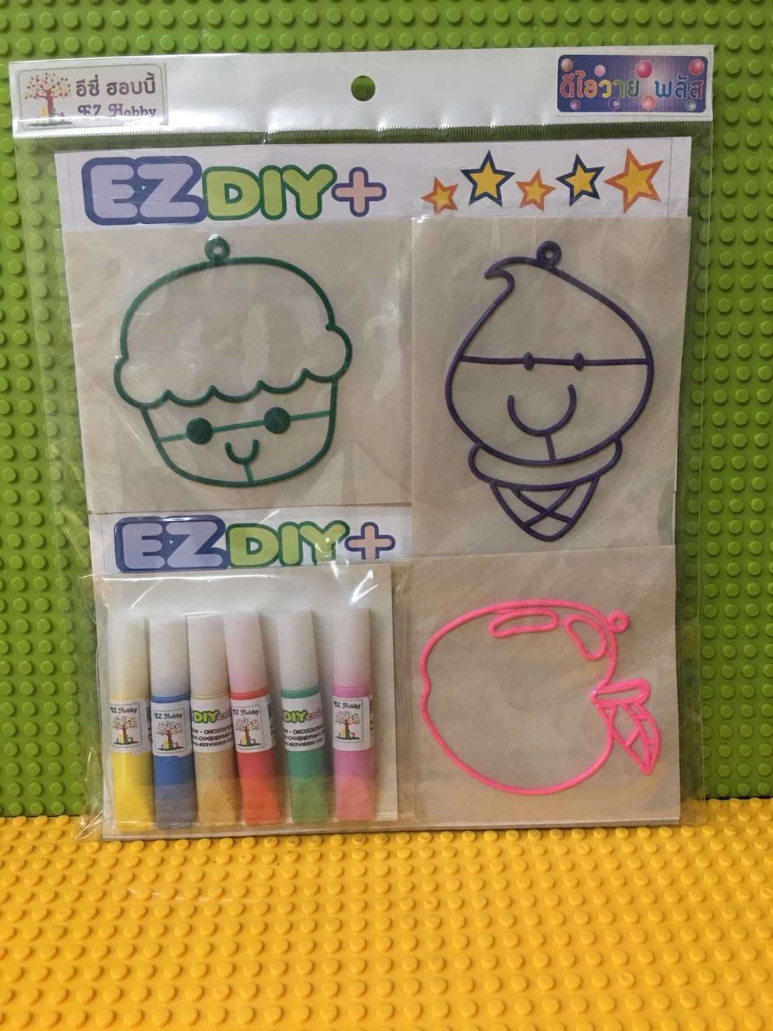 027 หยอดสี / บีบสี ติดกระจก - suncatcher / glass deco (EZ DIY+)