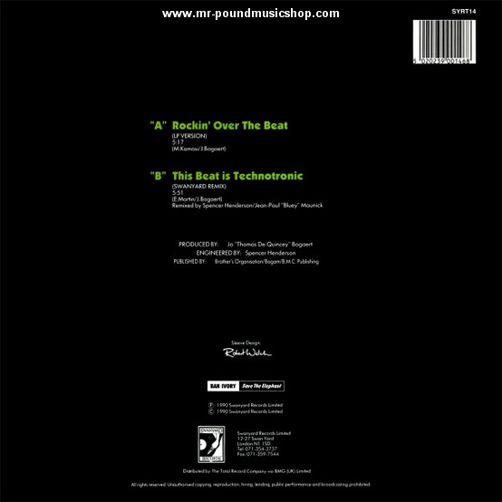 Technotronic Featuring Ya Kid K - Rockin' Over The Beat