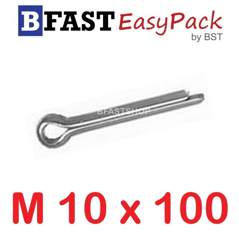 ปิ๊นสแตนเลส SUS M10 x 100 (1 ตัว/ถุง)