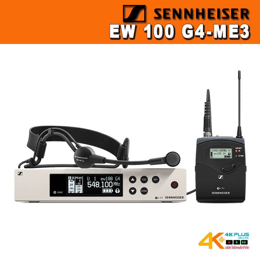 Sennheiser EW 100 G4-ME3 Headset Wireless Microphone Systems