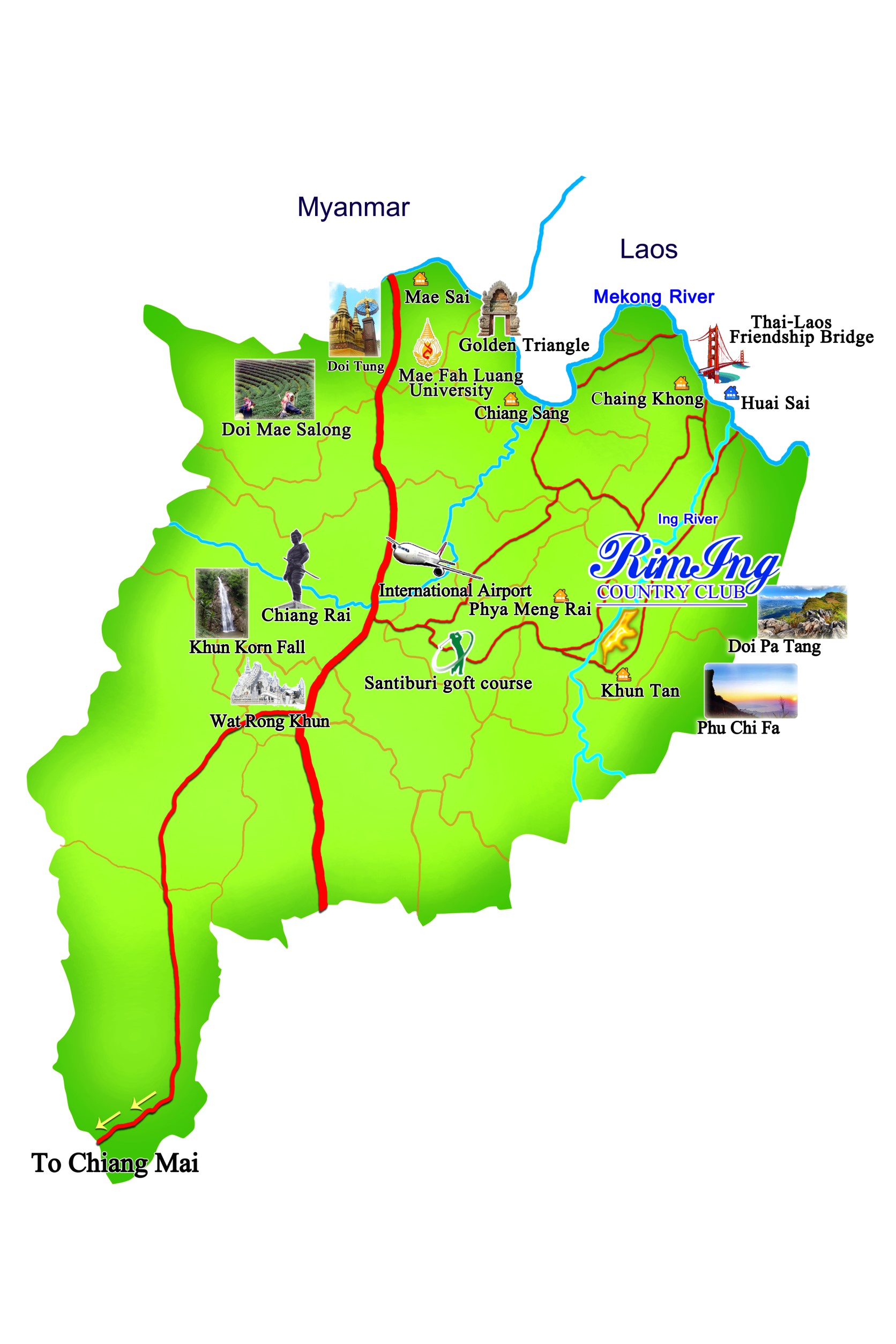 ขายโครงการบ้านจัดสรร จังหวัด เชียงราย พื้นที่ 383 ไร่ โครงการริมอิง คันทรีคลับ ตั้งอยู่ท่ามกลางขุนเขา ทะเลหมอก