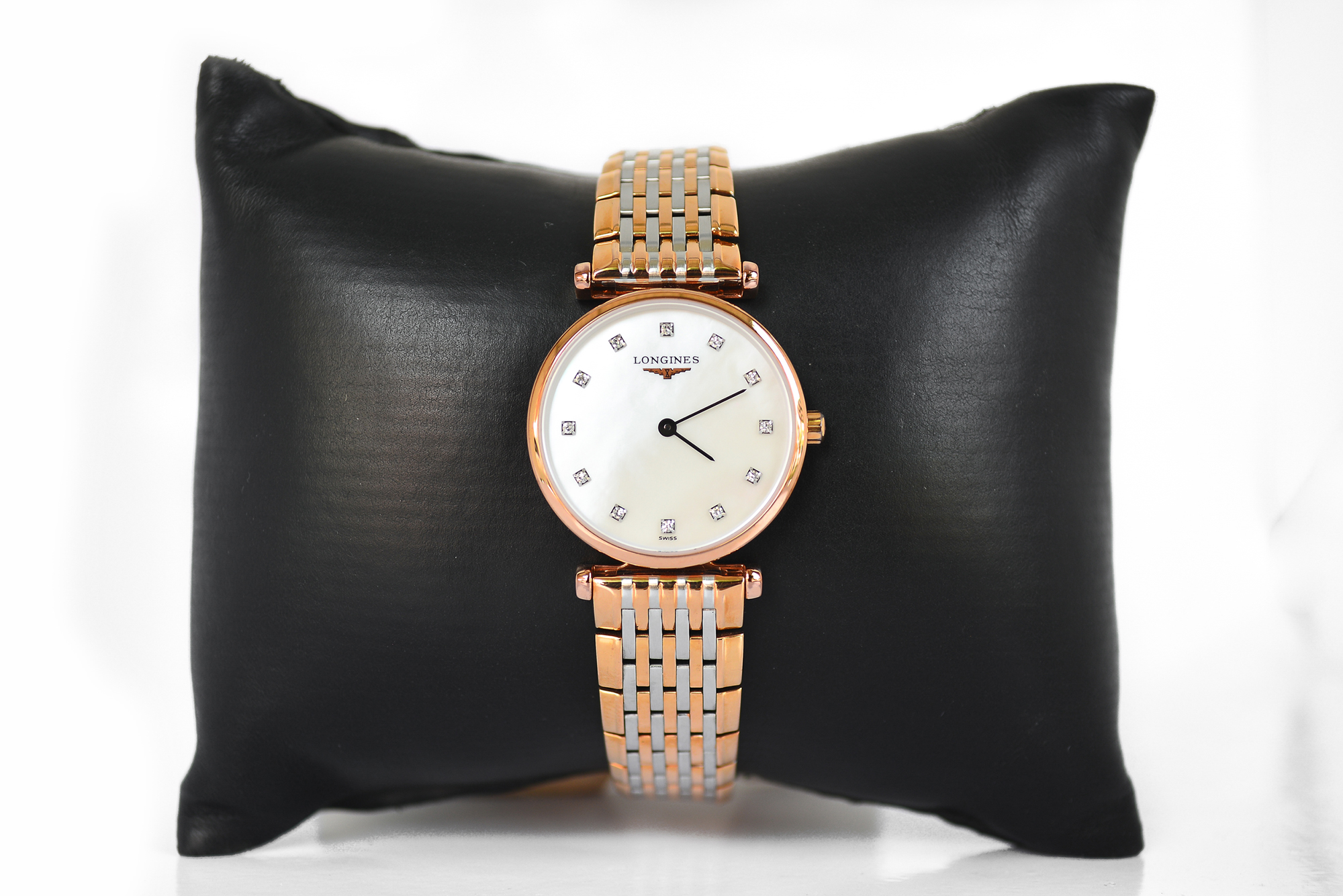 Longines La Grande Classique ฝังเพชร 12เม็ด หน้ามุก