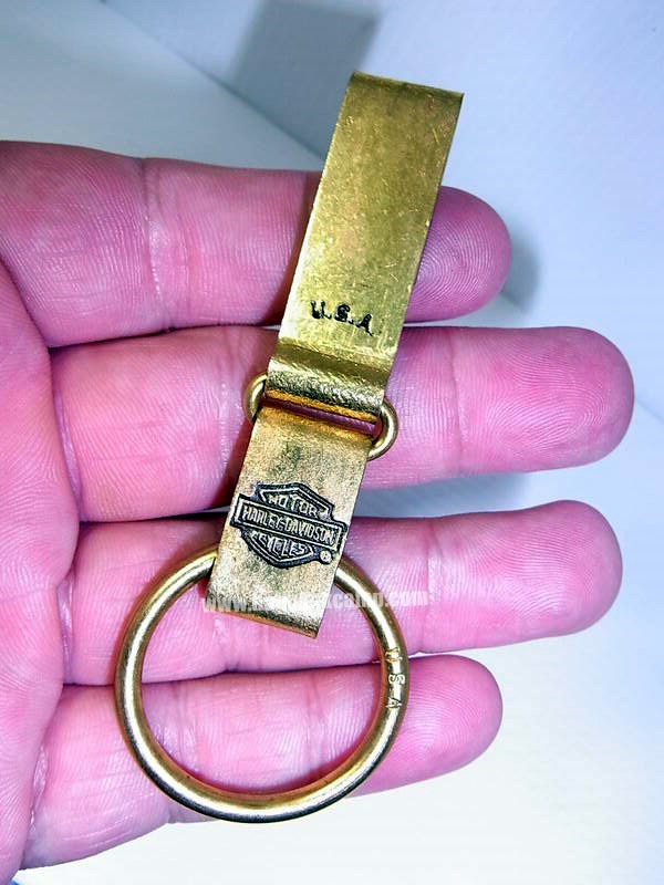 พวงกุญแจทองเหลือง Harley Davidson ตอกตราUSA ค้างสต๊อก ใหม่เก่าเก็บ