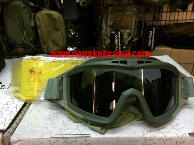 แว่นตา REVISION แว่นตากันลม แว่นกันฝุ่น (1ชุด มี3เลนส์ ) (มี3สี :ดำ เขียว ทราย)