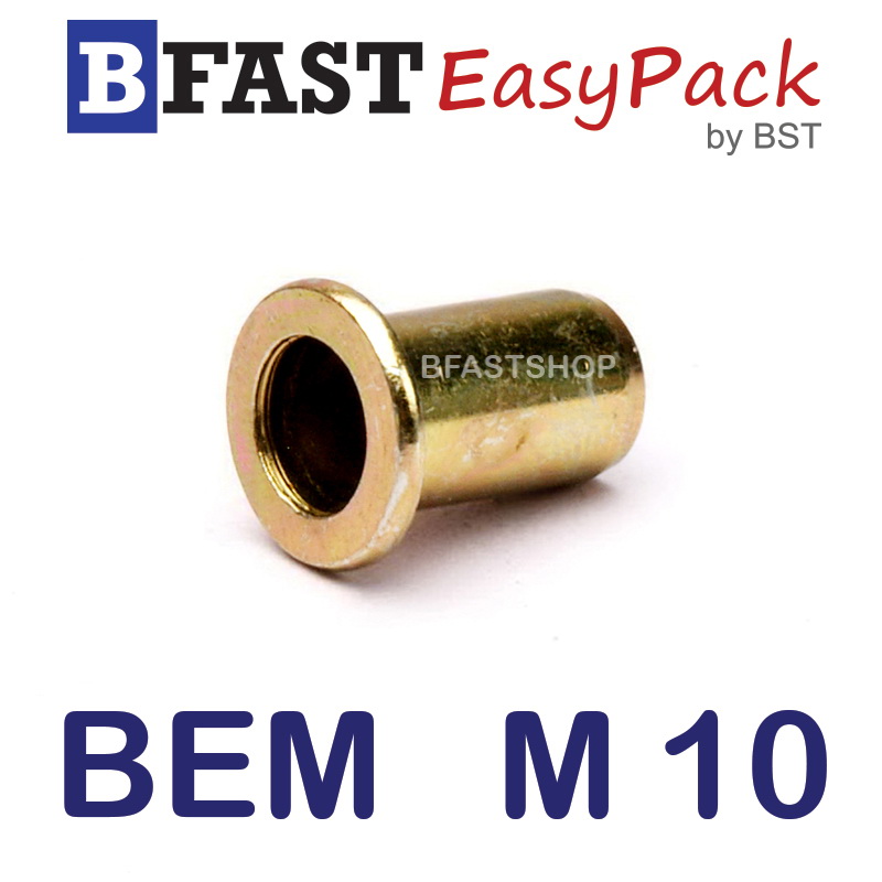 รีเวทนัท หัวแบน BEM M10 (2 ตัว/ถุง)