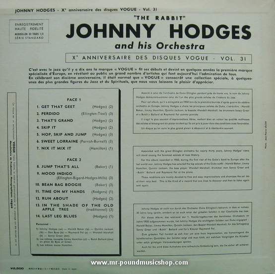 Johnny Hodes and his Orchestra - The Rabbit