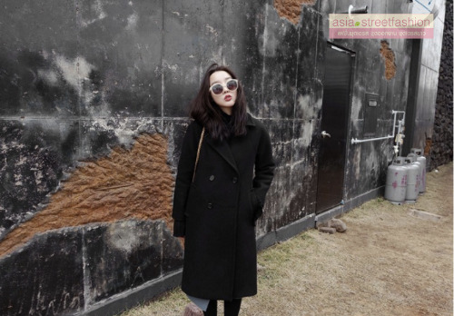 OverCoat เสื้อโค้ทกันหนาวตัวยาว สีดำ Classic เข้าได้กับทุกชุด งานดี ผ้าวูลเนื้อดี บุซับในกันลมอย่างดี พร้อมส่ง M