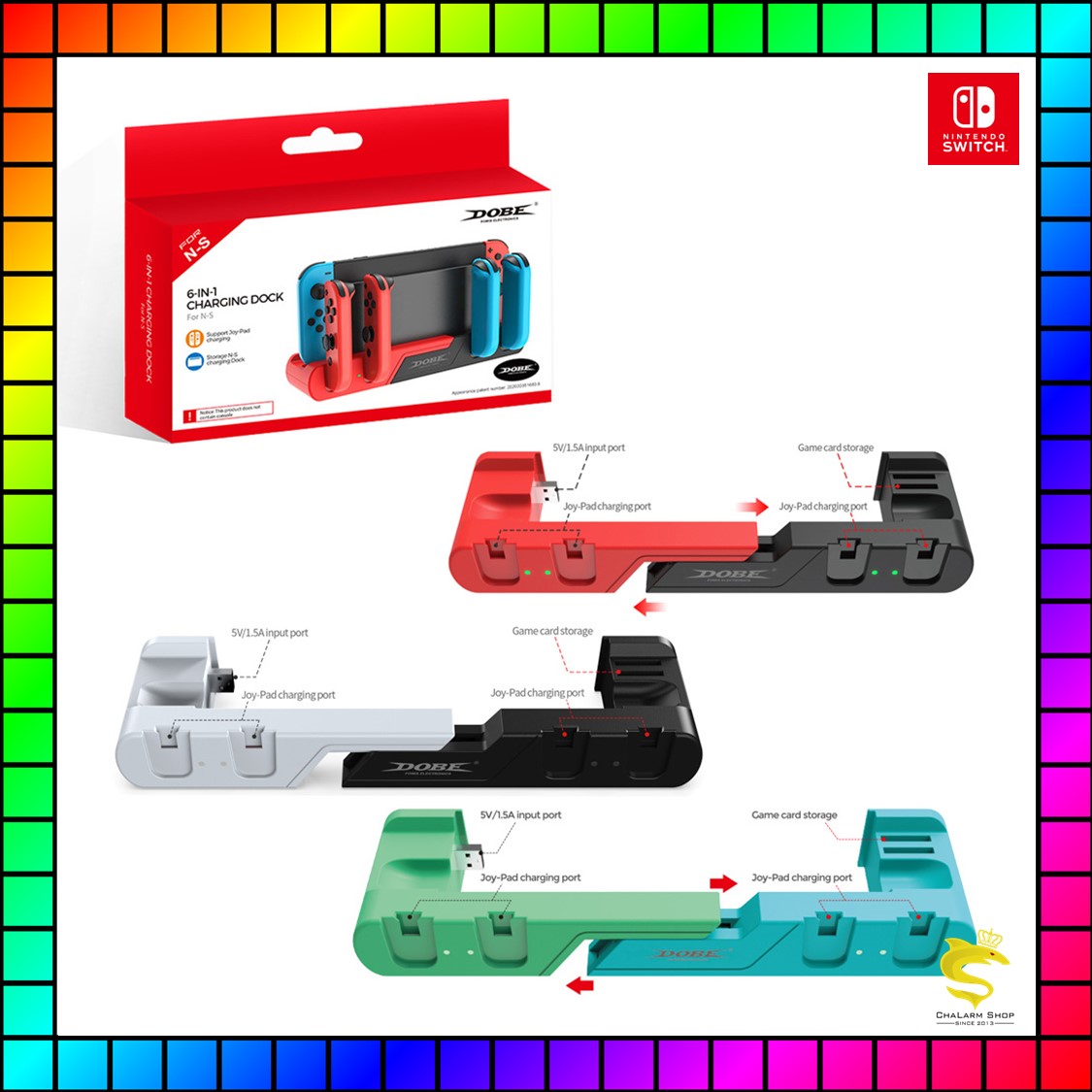 DOBE 6in1 Charging DOCK for Switch & OLED TNS-0122