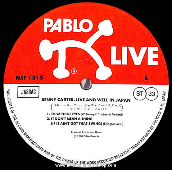 Benny Carter - Live And Well In Japan!