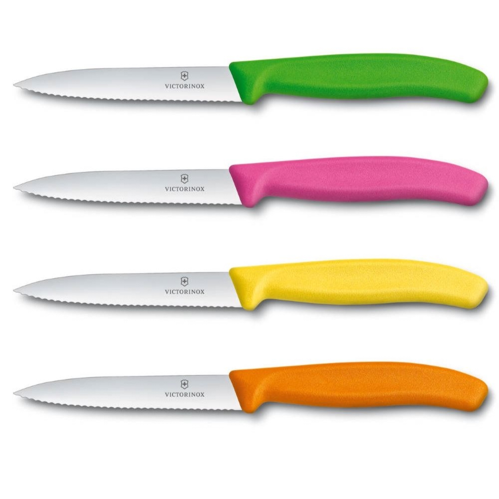 มีดครัว Victorinox Paring Knife 10 cm ใบหยัก ด้ามเหลือง (6.7736.L11)
