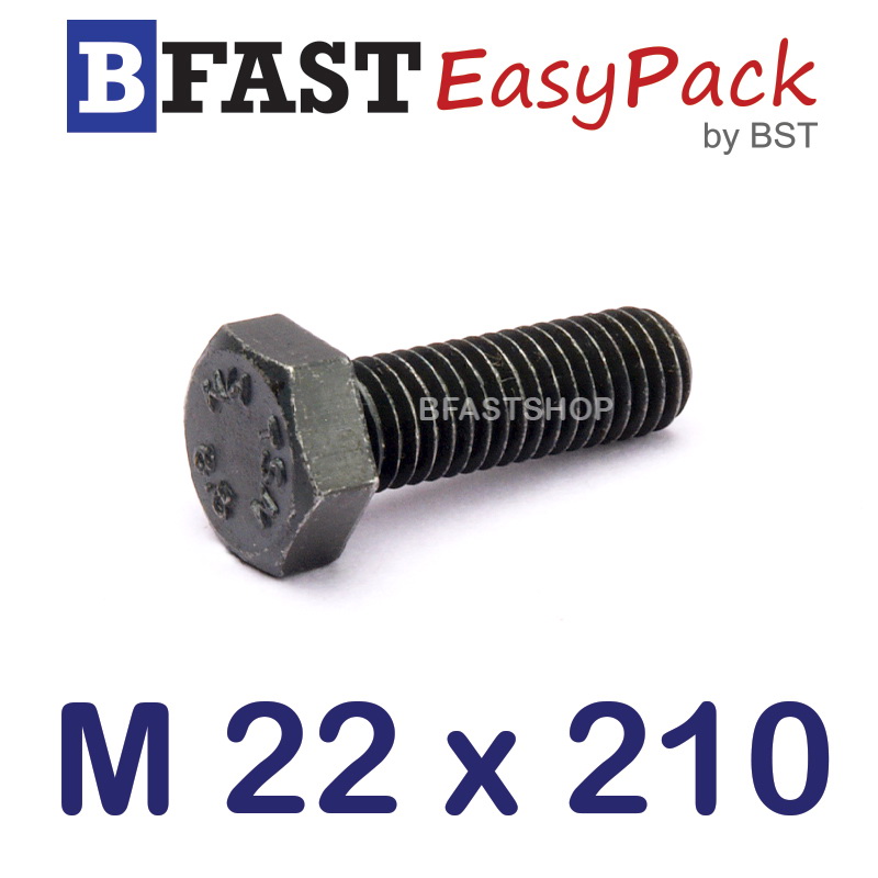 สกรูมิลดำ M22 x 210 *เกลียวครึ่ง*