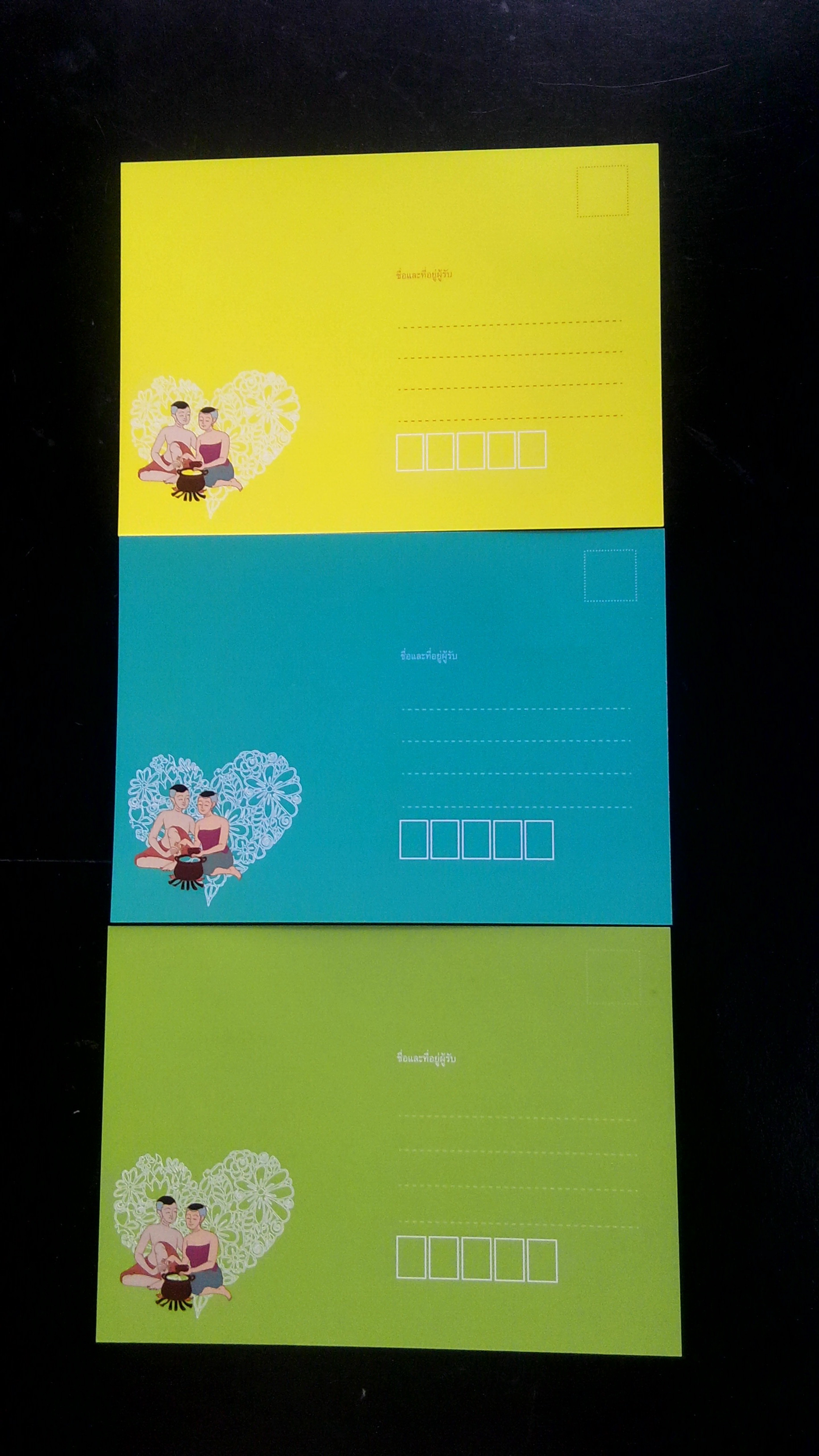 บัตรภาพ ชุดปีใหม่ 61 ชุดขนมไทย+ลายเซ็นต์ผู้ออกแบบ