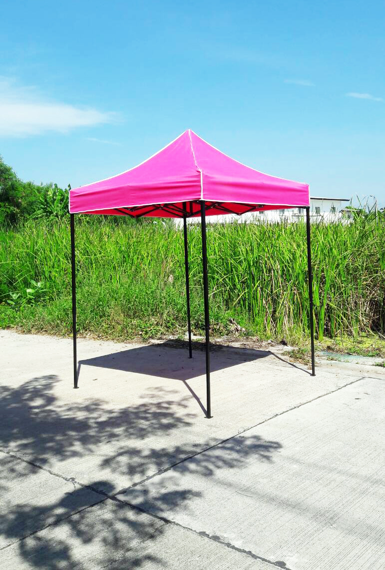 เต็นท์พับได้ สีชมพู ขนาด 2m x 2m