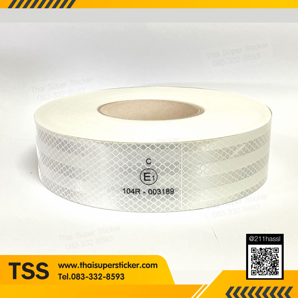 เทปสติ๊กเกอร์สะท้อนแสง 104R ติดรถบรรทุก ตัวธรรมดา ติดเพื่อความปลอดภัย